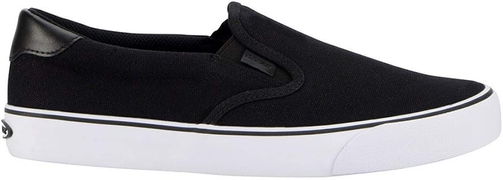 Lugz Mens Bandit Slip On Sneakers Shoes Casual - Black 6.5 Black/White/Black