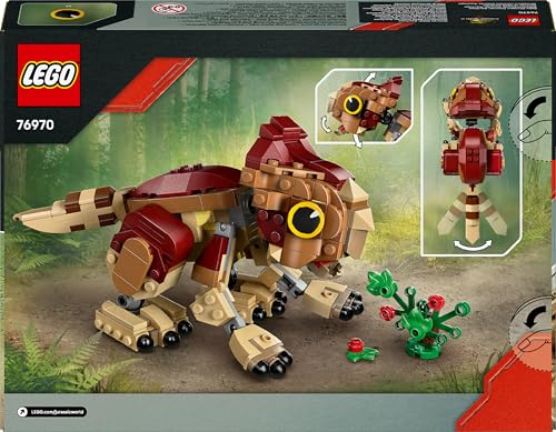 Jurassic World Dinosauro cucciolo Dolores: Aquilops - Dinosauro Giocattolo da Esposizione e Gioco con Pianta di Fiori - Regalo per Bambini e Bambine da 7 Anni e Fan del Film La Rinascita - 76970 - Lego - Immagine 11