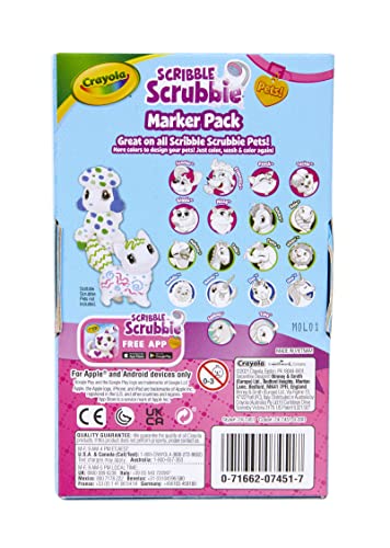 Image of Crayola Scribble Scrubie Pets Marker Refill Kit, 24 Washable Markers (Pets Sold Separately), Stocking Fillers, Kids Gifts