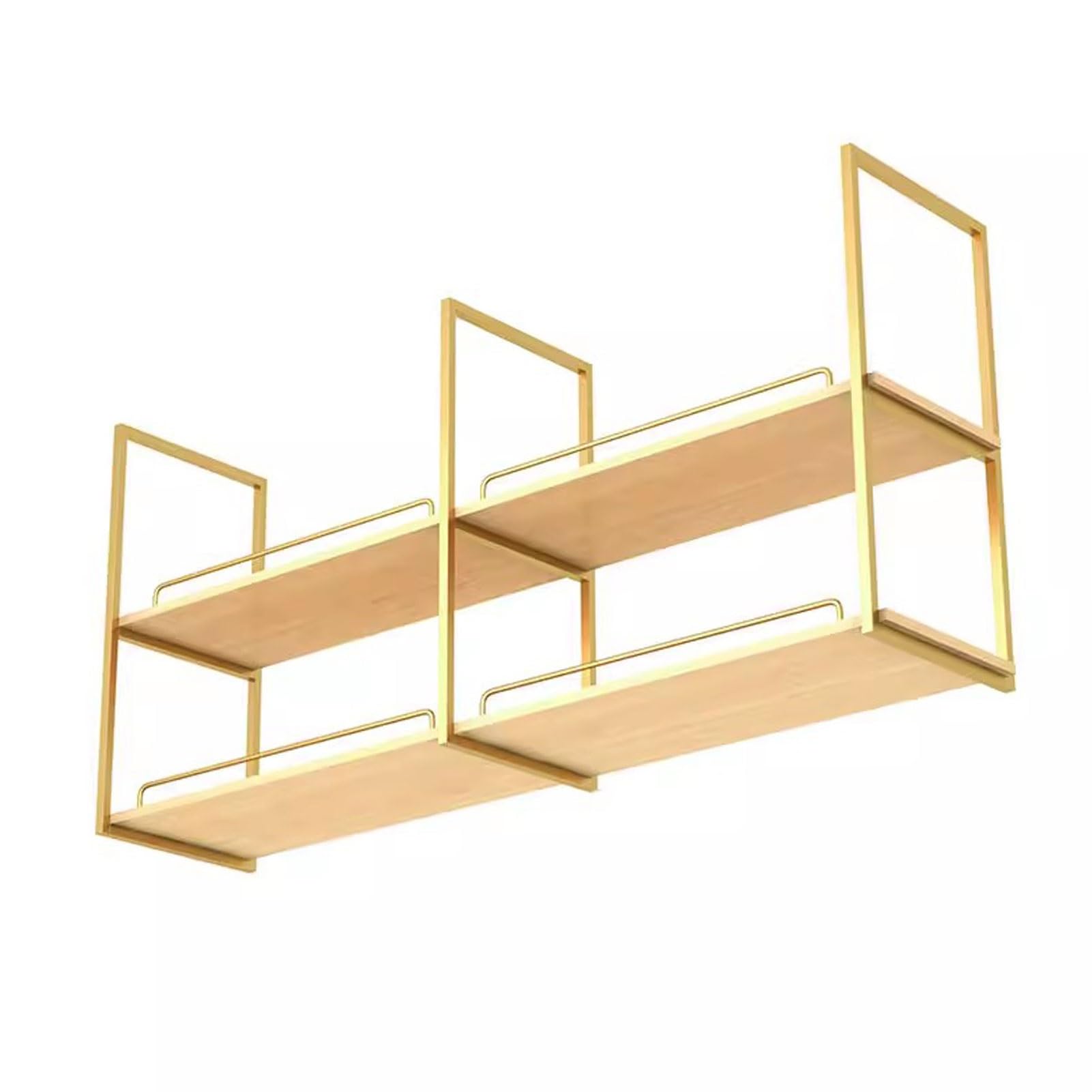 Support à fleurs créatif doré de luxe avec garde-corps pour aménagement de boutique et balcon