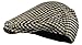 Wonderful Fashion Men's Classic Herringbone Tweed Wool Blend Newsboy Ivy Hat (L/XL, Houndstooth Camel)