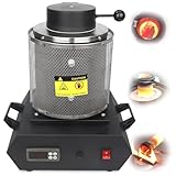 【PRÉVENIR LES BRÛLURES】La conception du four de fusion du filet d'isolation thermique peut prévenir efficacement les brûlures. Le creuset en graphite a été poli plusieurs fois, de sorte qu'il est très lisse, ce qui lui permet de bien s'adapter à la paroi du trou et d'augmenter l'efficacité du transfert de chaleur.