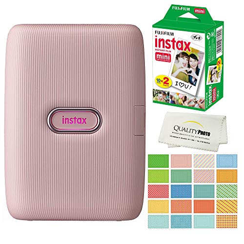 Fujifilm Instax Mini Link Smartphone Printer Plus Fujifilm Instax Mini Films 20 Pack