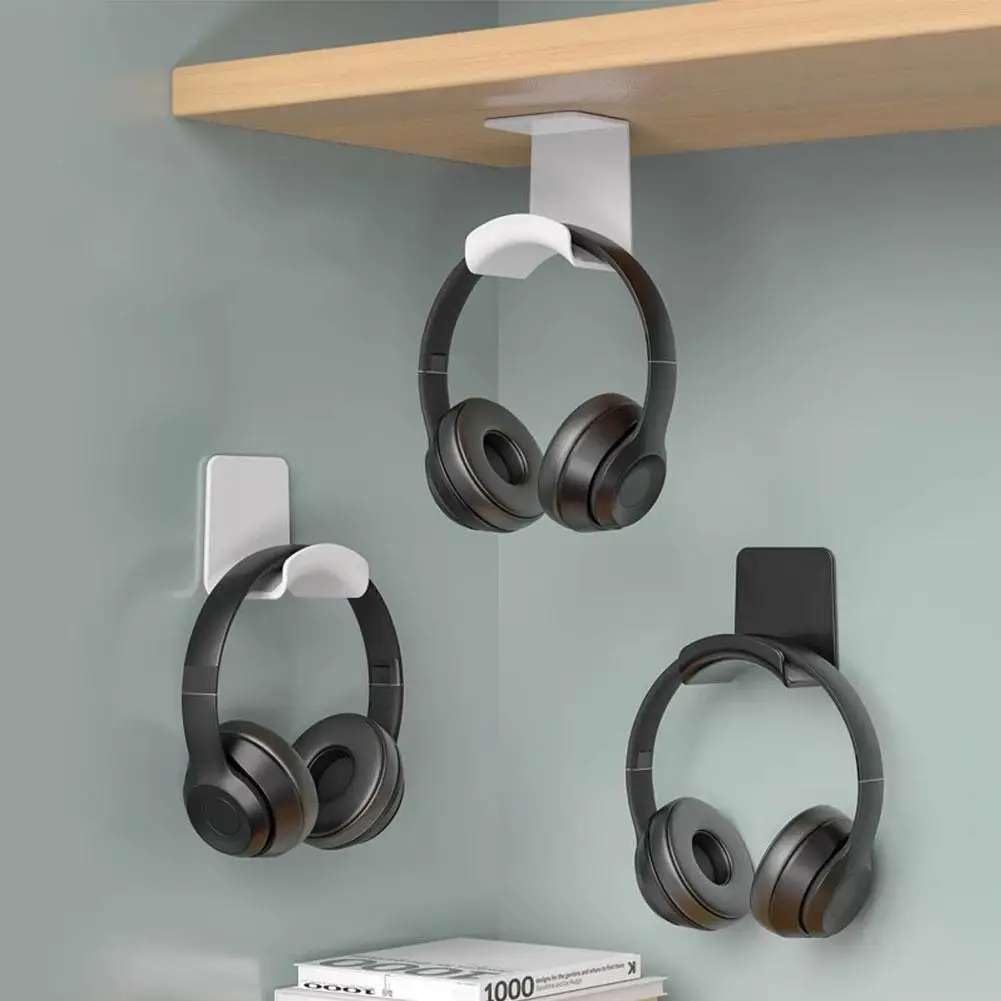 TrueCart Headset Wall Mount Hanger: Under Desk & Wall Adhesive Headphone Rack Holder for Gaming Earbuds & Headphones-picture-29