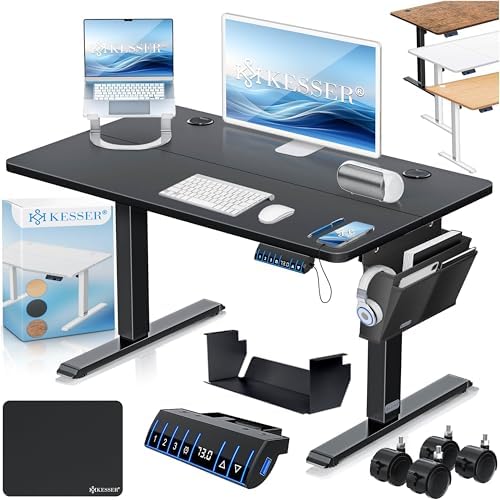 Kesser&reg; Elektryczne biurko z regulacją wysokości 100 cm x 60 cm, ...