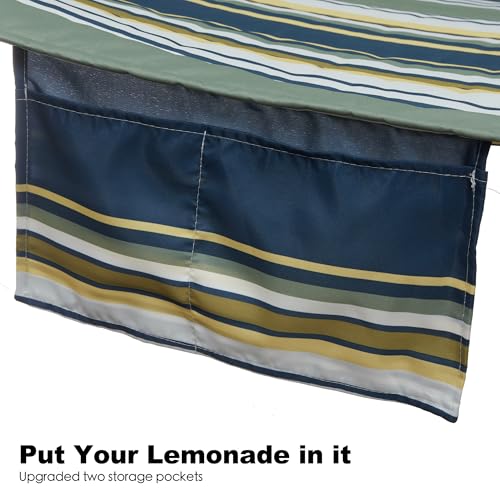 Image of GAFETE Hammock 2 Person Quilted Fabric Hammocks for Outside, Double 12ft Hammocks with Spreader Bar, Large Removable Pillow, Storage Bag, Carabiners, Max 475 lbs Capacity (Olive Green)