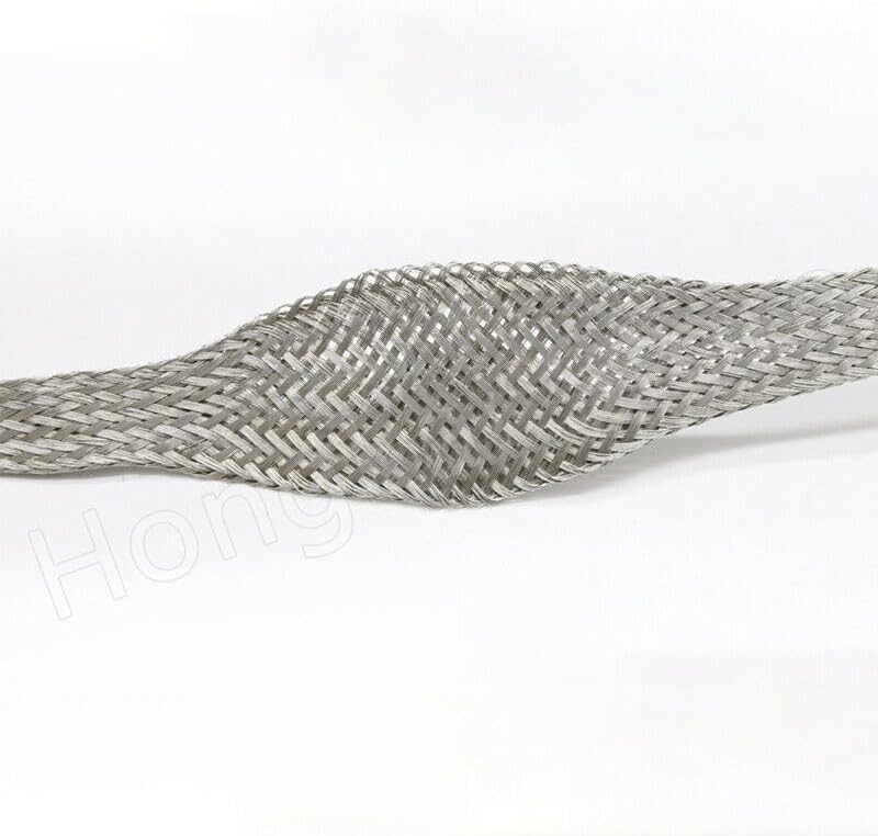 1/2/3/5meter Tinned Copper Shielding Braided Cable Sleeve 2 4 6 8 10 12 16 20 25 28 40mm Audiophile Power Cord Anti-Interference - (Color: 5m, Inside Diameter: 6mm)