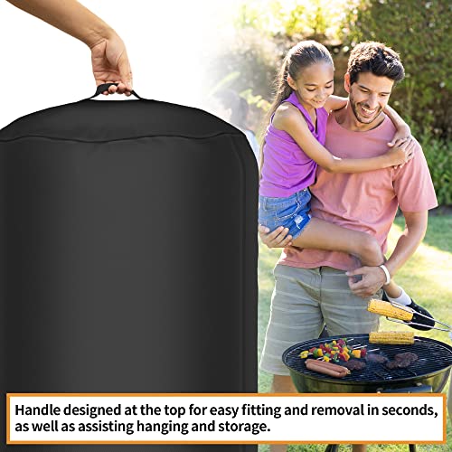 Nexcover Kettle Grill Cover | 26.5 Inch Charcoal Bbq Cover, Round Barbecue Cover, Fade & Uv Resistant Small Smoker Cover, Waterproof Heavy Duty Cover, Compatible For Weber 22" Charcoal Grill #TOP4