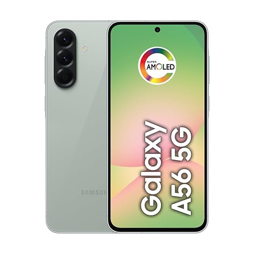 Smartphone Samsung Galaxy A56 5G 256GB, 8GB RAM, Câmera 50MP, IP67, Super AMOLED 6.7", Recursos AI, Verde
