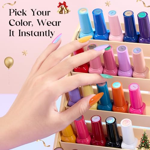 Image of Beetles Summer Gel Nail Polish - Seasons Impressions Collection, 25 Colors Bright Gel Polish White Red Pink Nude Green Purple Blue 4th of Julu Nails Glossy Matte Glitter Top Base Coat Gifts for Women