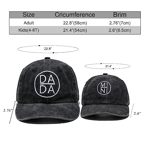 Image of Family Matching Hats Daddy and Me Mommy and Me Hats New Dad Gift Mom to be Gift for Her Him Family Photoshoot Outfit Dada Mama Mini