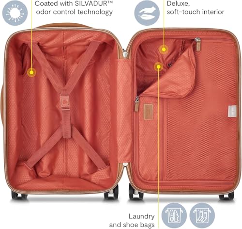 Image of DELSEY PARIS Chatelet AIR 2.0 66 CM Medium Check -in Polycarbonate 8 Spinner Wheels Global Warranty 10 Years Hardside Trolley Bag /Suitcase /Lugguage /Anti-Scratch /Zip SECURITECH 2-Chocolate Brown