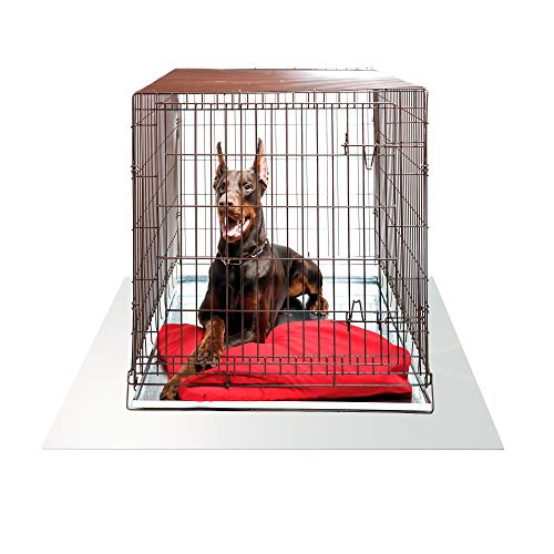 Floortex Cage pour Chien en Polycarbonate Tex Sol Protection d'écran pour caisses jusqu'à 120 cm x 134 cm, Transparent (cage134er)