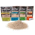 Camerons All Natural Extra Fine BBQ Wood Chips, 4 Pack- Apple, Hickory, Oak, Alder -260 CuIn Bag, Approx 2lbs ea- Kiln Dried Sawdust Shavings for Smoking Guns & Smoker Boxes-Barbecue Grilling Gift Set