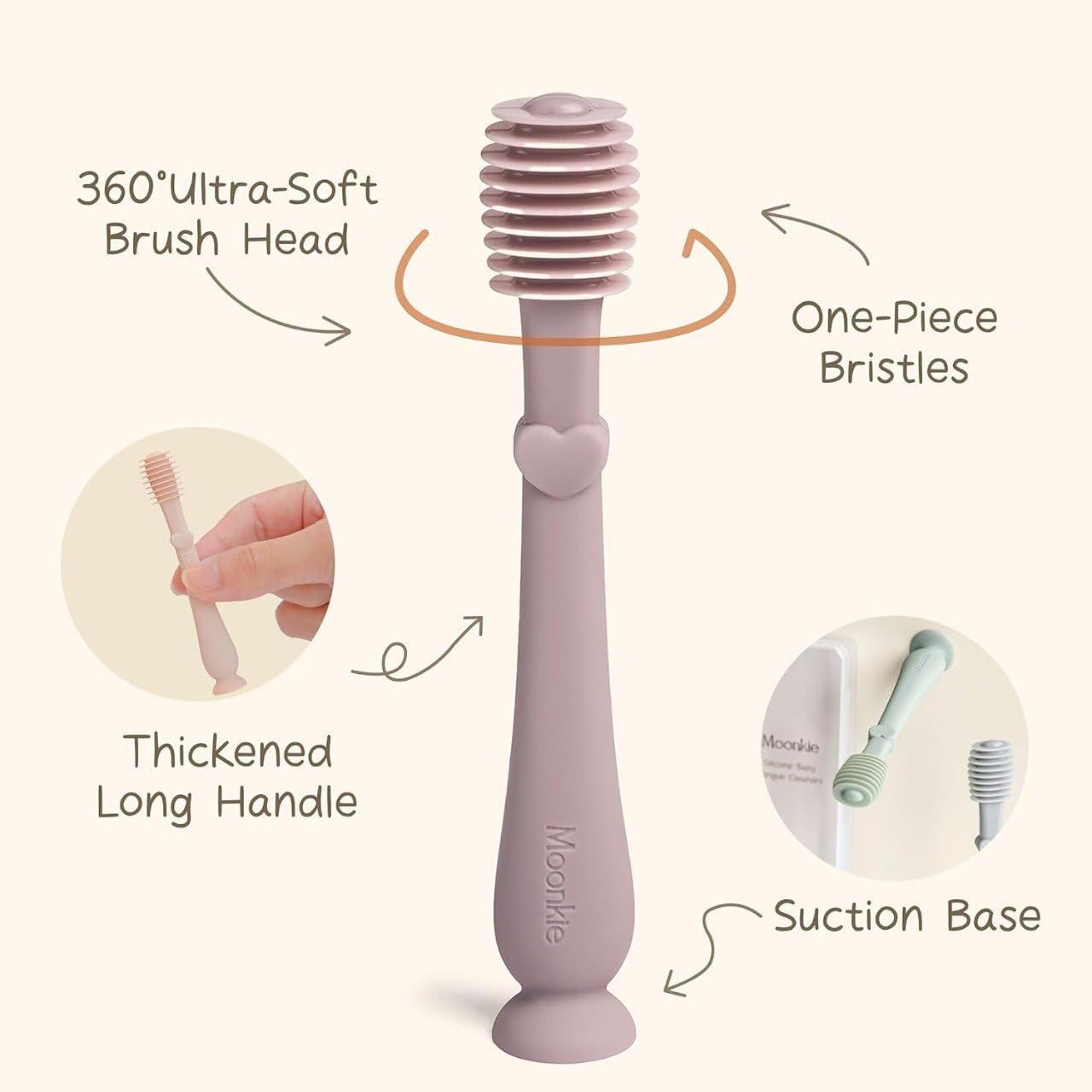 GOPINATH ECOM Baby Finger Toothbrush with Tongue Cleaner | Soft Silicone BPA-Free Infant Gum Massager | Oral Care for Newborns & Toddlers | Travel-Friendly with Storage Case 4