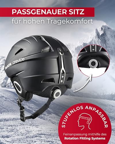 Black Crevice Skihelm Kitzbühel, BCR143764, schwarz, Gr. M