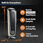 Lasko Oscillating Ceramic Tower Space Heater for Home with Adjustable Thermostat, Timer and Remote Control, 22.5 Inches, Grey/Black, 1500W, 751320 - Image 5