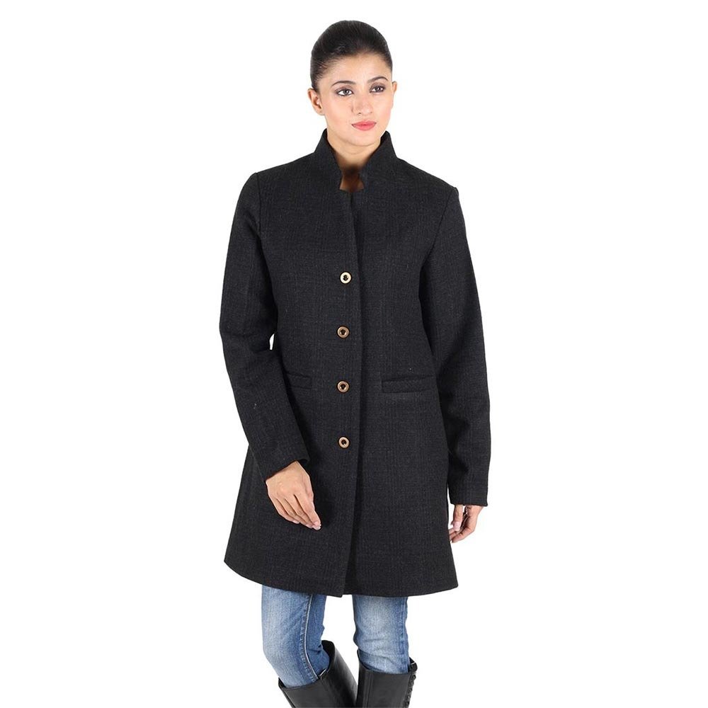 OwncraftBlack Check Wool Coat