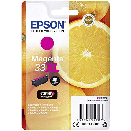 Epson Original Orangen Claria 33XL extra große Einzel-Tintenpatrone Magenta – 1 x 8,9 ml… – Ansicht 1