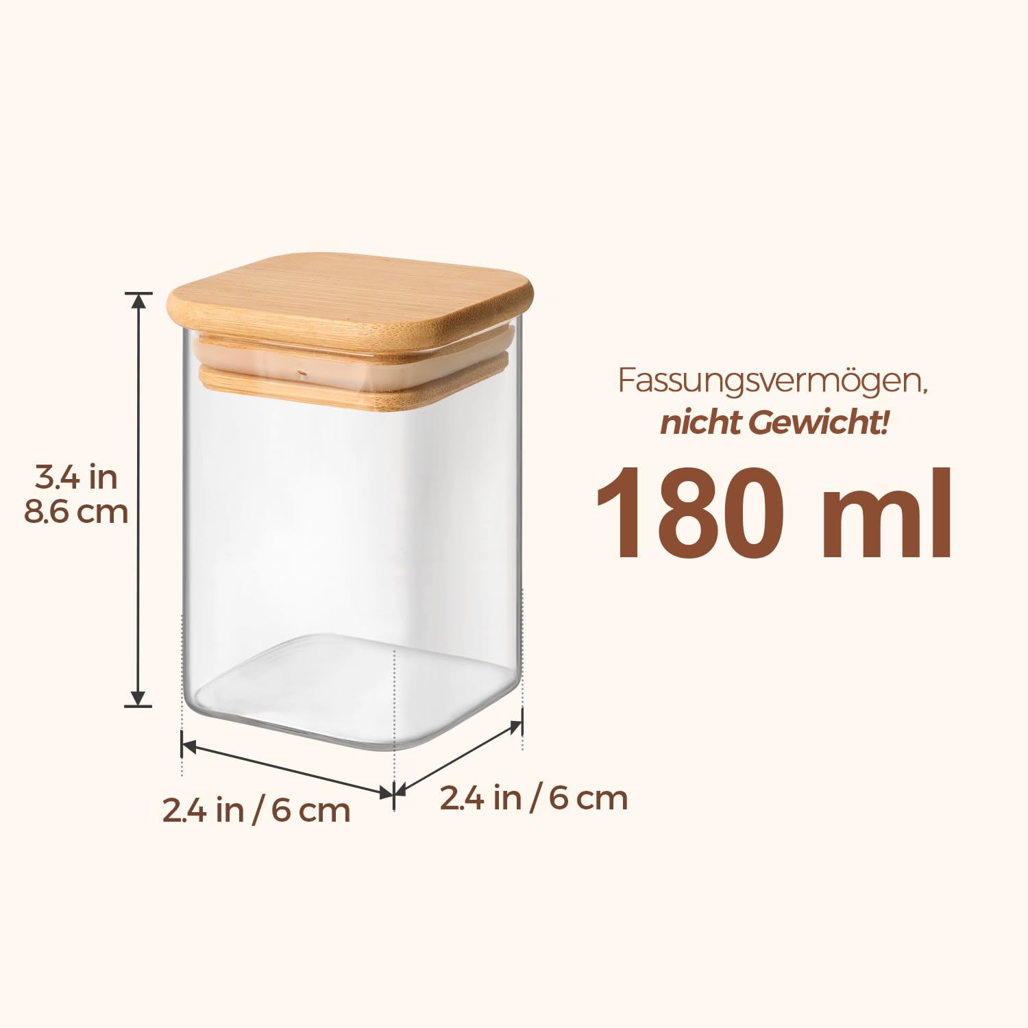 KITCHI Kruidenpotjes met strooiinzetstuk, 24 x 120 ml, 240 waterdichte labels, luchtdichte kruidenpotjes, vierkant, kruidenpotjes, kruidenpotjes