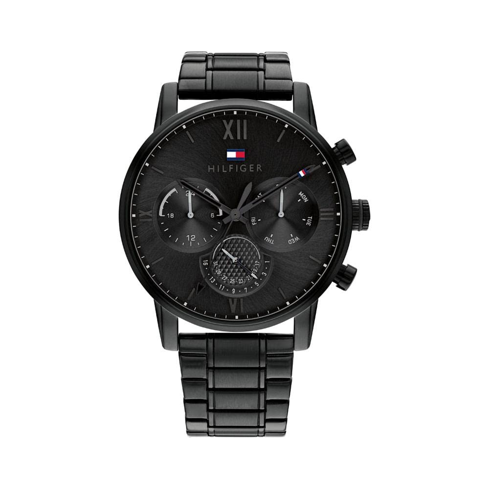 Tommy Hilfiger Relógio masculino de quartzo multifuncional de aço inoxidável e pulseira de elos, cor: preto (modelo: 1791879), Preto, Relógio de quartzo em promoção! Veja a oferta e mais achadinhos de Relógios de pulso 2 Hoje é o melhor dia para comprar Tommy Hilfiger Relógio masculino de quartzo multifuncional de aço inoxidável e pulseira de elos, cor: preto (modelo: 1791879), Preto, Relógio de quartzo com aquele preço maroto! Promoção! Aproveite a oferta! 2