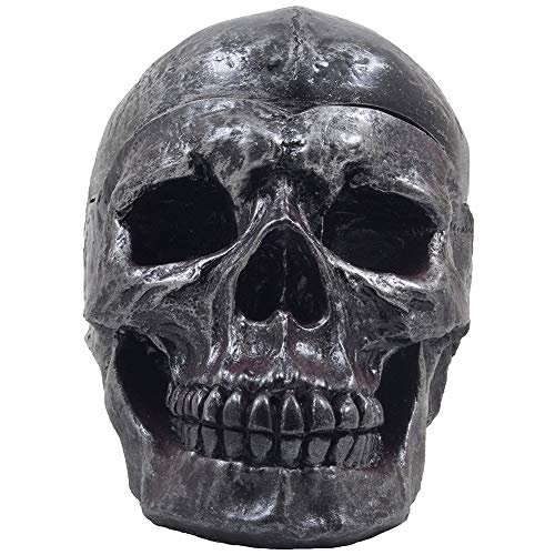 Spooky Human Skull Ashtray with Cover for Scary Halloween Decorations and Decorative Skulls & Skeletons Figurines As Gothic Smoking Room Decor Gifts for Smokers by Home-n-Gifts Spooky Human Skull Ashtray with Cover for Scary Halloween Decorations and Decorative Skulls & Skeletons Figurines As Gothic Smoking Room Decor Gifts for Smokers by Home-n-Gifts