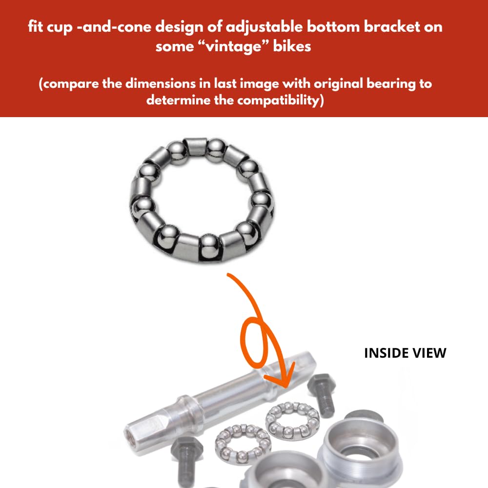 Mtb Vintage Bottom Bracket Upgrade Ball Bearing 4-Pack Bike Crank