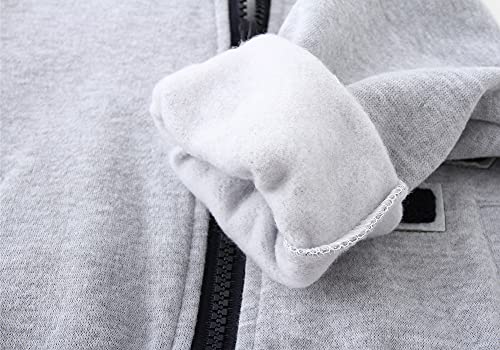 SHOOYING Boys' Fleece Varsity Baseball Cardigan Jacket3