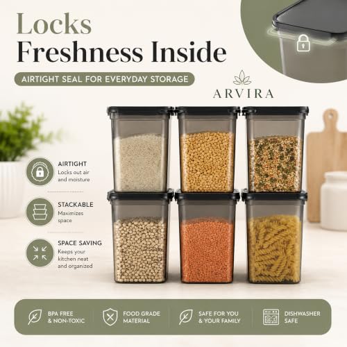 Image of Airtight Food Storage Containers Set of 6 | 1200 ML Each