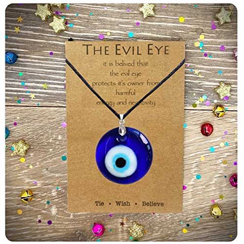 Long tiantian Evil Eye Necklace for Women Evil Eye Pendant Protection Necklaces for Men Leather Rope Glass Inspirational Jewelry Lucky Amulet Necklace Trendy Gifts for Friends2