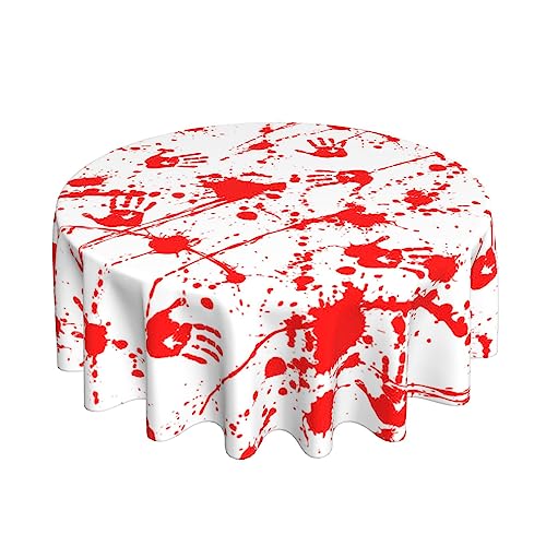 Bloody Round Tablecloth - 60 Inch Halloween Horror Decoration