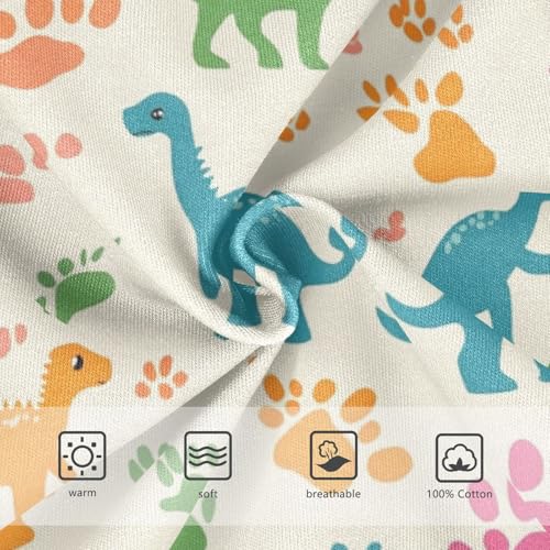 Wusikd Colorful Dinosaurs Boys' Underwear Cotton Paw Print Boys Briefs Soft Toddler Underwear 2T3