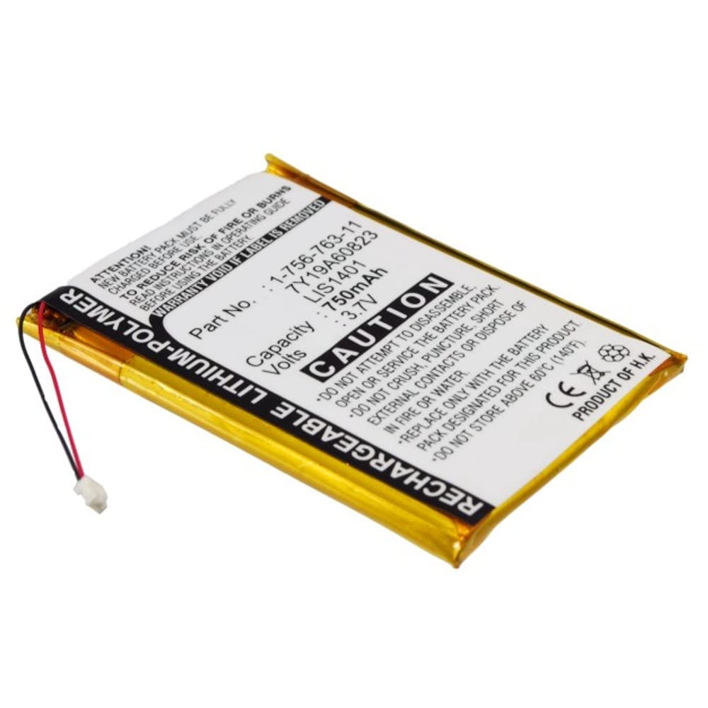 Synergy Digital Player Battery, Compatible with Sony 1-756-763-11 Player, (Li-Pol, 3.7V, 750mAh) Ultra High Capacity, Replacement for Sony LIS1401 Battery