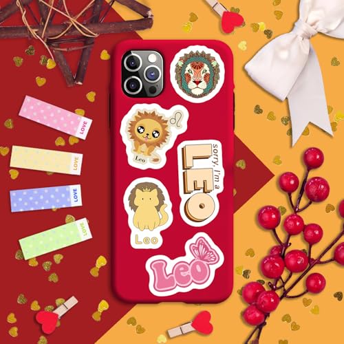 Image of 100Pcs Leo Stickers (Zodiac) for Water Bottle and Laptop - Leo Party Favors & Decorations, Waterproof Vinyl Astrology Decals, Gifts for Women & Men