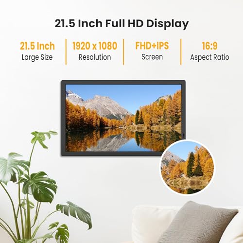 21.5" Large Digital Photo Frame WiFi, 32GB 1920x1080 IPS FHD 1080P, Auto Rotate, Share Photo Video via App Email, Free Cloud Storage, Wall Mounted, Gift for Grandparents Father Mother - Image 5