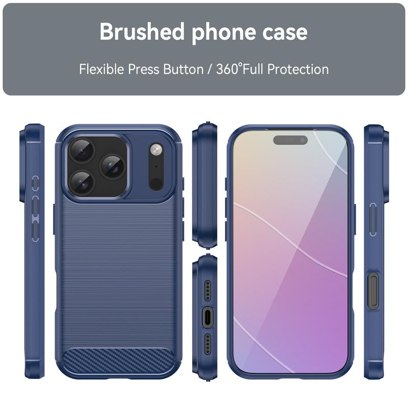 Image of Hybrid Carbon Fiber Back Case for iPhone 17 Pro (Blue)