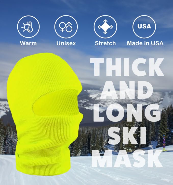 The Hat Depot Unisex Thick and Long Face Ski Mask [Made in USA]4