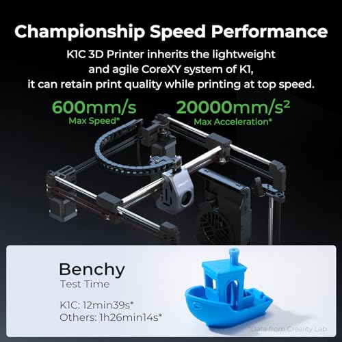 Creality K1C88 K1C 3D Printer, 2024 New Version 600Mm/S High-Speed Auto Leveling Clog-Free Robust Direct Extruder K1 Upgrade 3D Printer thumb #2