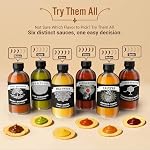 La Pimenterie Hot Sauce Ensemble de cadeaux – Pack d'échantillonneur avec des saveurs chaudes – L'artisanat canadien gourmet – 6 x 60ml