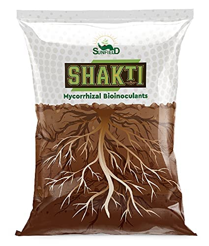 Sunfield Agro Shakti VAM Mycorrhiza Root Growth Booster & Essential Organic Plant Fertilizer Enriched with Power of Humic Acid and Seaweed Extract (1 Kg) (Pack of 2)