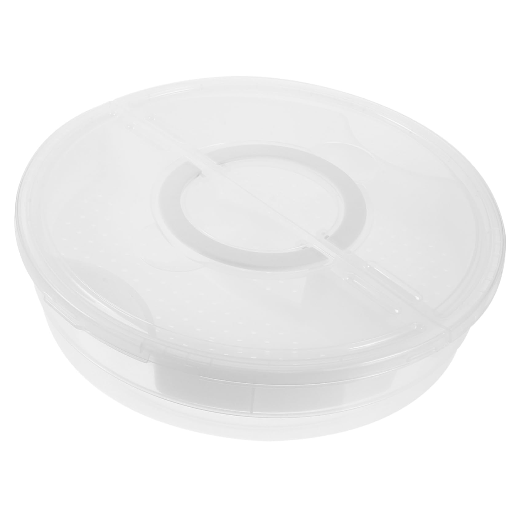 NAMOARLY Reusable Round Pizza Slice Holder Tortilla Container Handheld Dessert Carrying Box Easy to Clean and Portable