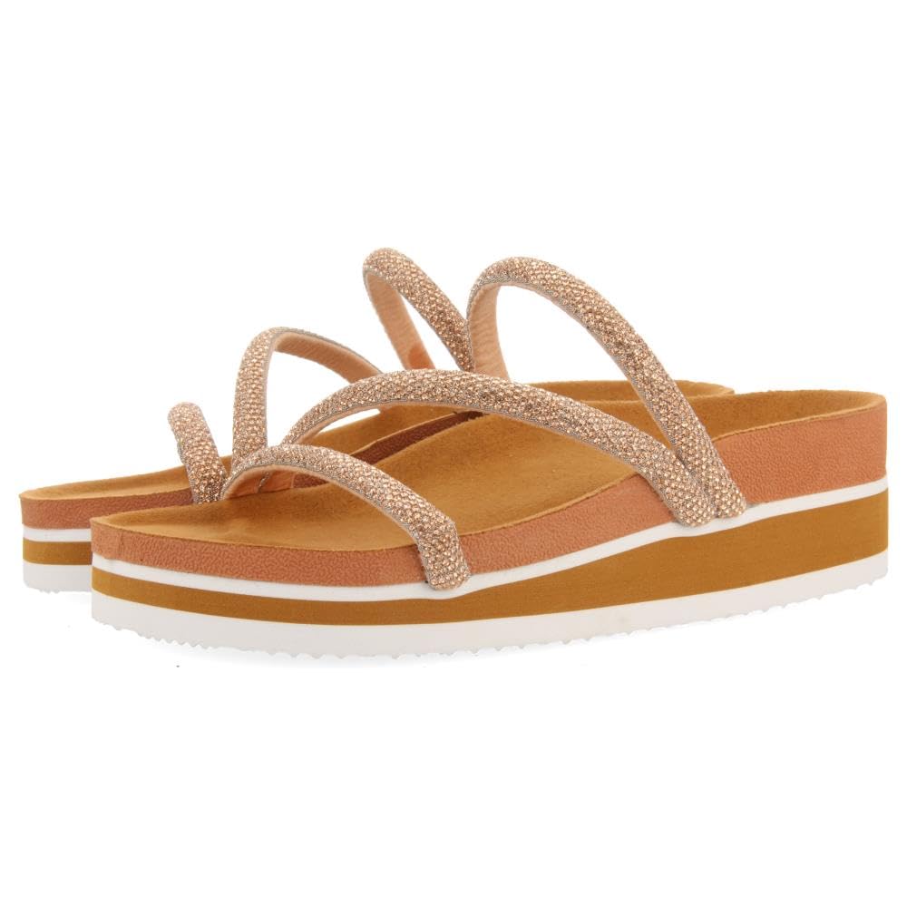 GIOSEPPO BENCOVAC, Women's Flip Flops, Gold, 38 EU, gold, 6 UK