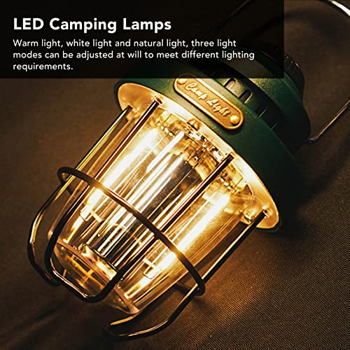 LED キャンプ ランタン、USB 充電式ポータブル サバイバル ランタン 非常用ライト ハリケーン用品 3 つのライト モード IPX4 防水 LED ランタン アウトドア キャンプ サバイバル キット用 (緑) 6枚目