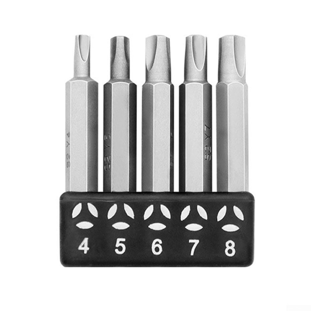 Security Screwdriver Bits Set with Triangle Y U Spanner Head, Tamper Resistant Drill Bits, 50mm Length Special-Shaped Screwdriver Bit for Appliance Toy Repair(Triangle plum)