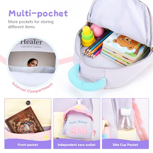 Image of PALAY Mini Toddler Bag for 2-5 Years Cute Cartoon Small Kids Bag with Small Pouch Lightweight Mini Toddler Backpack
