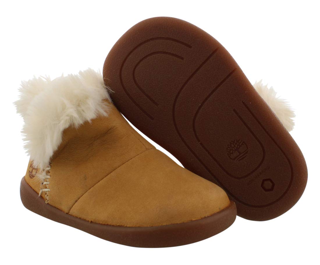 Timberland Boy's Tree Sprout Warm Lined Bootie Ankle Boot, Wheat Nubuck, 060M Medium US Infant
