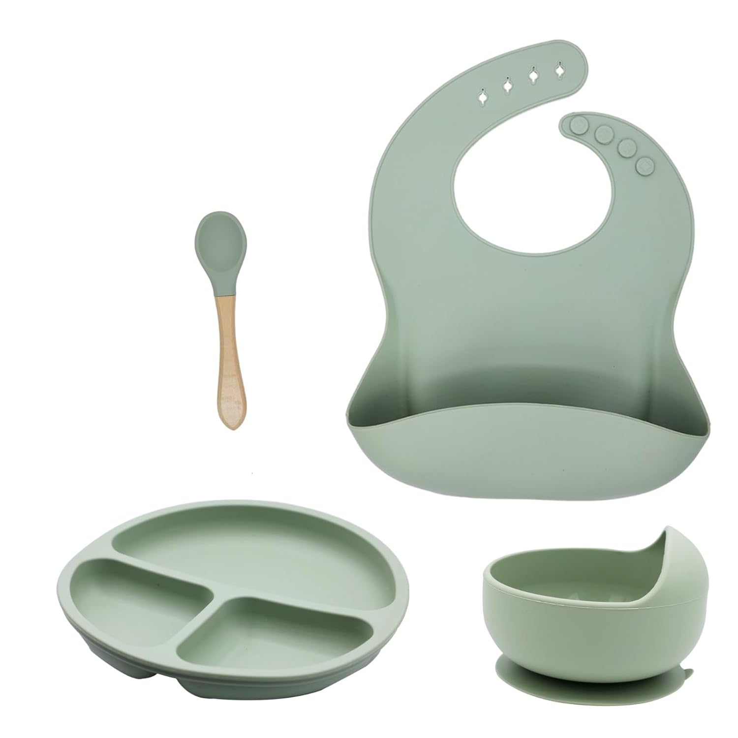 Peeper Silicone Baby Feeding Set, Complete 4Piece Baby Led Weaning Set