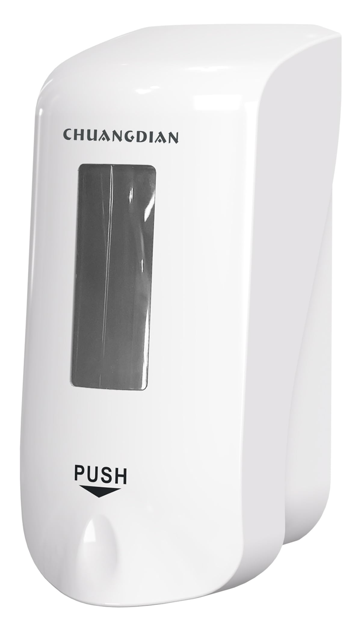 Chuangdian Hand Soap Dispenser Wall Mounted 1000ml, Manual Handwash Sanitizer Liquid Soap Dispenser,One-Touch Opening for Easy Refill, for Commercial & Home, Upgraded Edition, Pearl-White — image 1