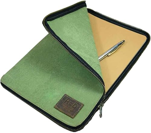 Miniatura 1 de Hide & Drink, Funda de diario con cremallera para cuaderno Moleskine de tamaño L, funda Cahier, cuaderno no incluido, hecho a mano, lona encerada