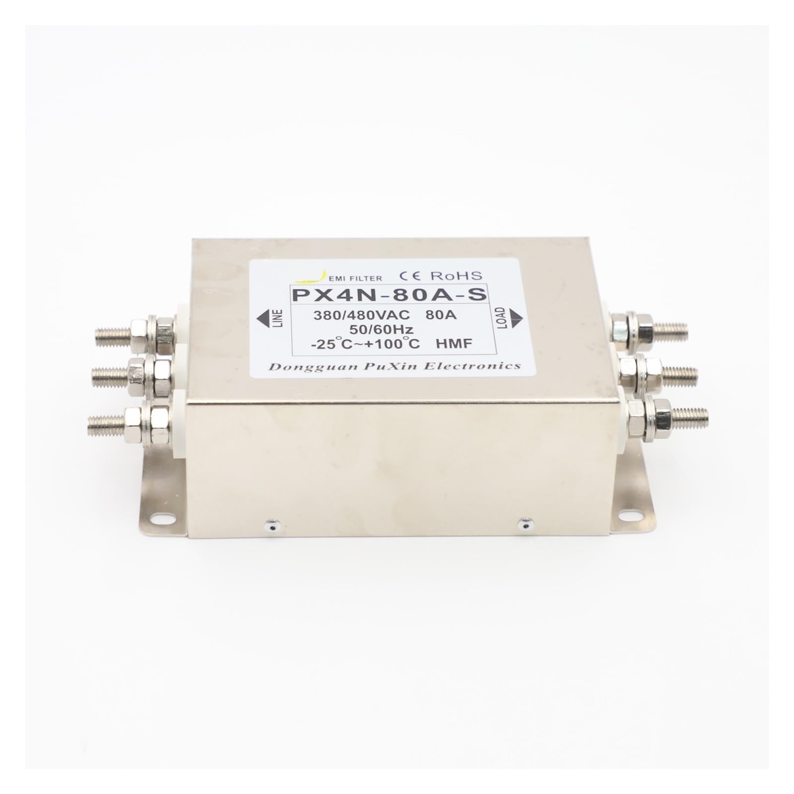 Filtre de puissance triphasé 80A industriel 200V 480V pour machine de moulage multi-circuits